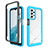 Custodia Silicone Trasparente Laterale 360 Gradi Cover JX1 per Samsung Galaxy A23 4G Cielo Blu