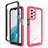 Custodia Silicone Trasparente Laterale 360 Gradi Cover JX1 per Samsung Galaxy A23 4G Rosa Caldo