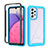 Custodia Silicone Trasparente Laterale 360 Gradi Cover JX1 per Samsung Galaxy A33 5G Cielo Blu