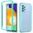 Custodia Silicone Trasparente Laterale 360 Gradi Cover JX1 per Samsung Galaxy A52 4G Cielo Blu