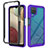 Custodia Silicone Trasparente Laterale 360 Gradi Cover JX2 per Samsung Galaxy A12 5G Viola