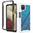 Custodia Silicone Trasparente Laterale 360 Gradi Cover JX2 per Samsung Galaxy A12 Nacho Bianco