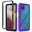 Custodia Silicone Trasparente Laterale 360 Gradi Cover JX2 per Samsung Galaxy A12 Nacho Viola