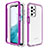 Custodia Silicone Trasparente Laterale 360 Gradi Cover JX2 per Samsung Galaxy A23 4G Viola