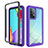 Custodia Silicone Trasparente Laterale 360 Gradi Cover JX2 per Samsung Galaxy A52 4G Viola