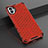 Custodia Silicone Trasparente Laterale 360 Gradi Cover M01 per Nothing Phone 1 Rosso