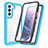 Custodia Silicone Trasparente Laterale 360 Gradi Cover M01 per Samsung Galaxy S21 FE 5G Cielo Blu