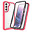 Custodia Silicone Trasparente Laterale 360 Gradi Cover M01 per Samsung Galaxy S21 FE 5G Rosa Caldo