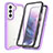 Custodia Silicone Trasparente Laterale 360 Gradi Cover M01 per Samsung Galaxy S22 5G Viola