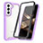 Custodia Silicone Trasparente Laterale 360 Gradi Cover M01 per Samsung Galaxy S24 5G Viola