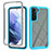 Custodia Silicone Trasparente Laterale 360 Gradi Cover M02 per Samsung Galaxy S22 Plus 5G Cielo Blu