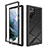 Custodia Silicone Trasparente Laterale 360 Gradi Cover M02 per Samsung Galaxy S22 Ultra 5G Nero