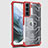 Custodia Silicone Trasparente Laterale 360 Gradi Cover M05 per Samsung Galaxy S21 FE 5G Rosso