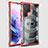 Custodia Silicone Trasparente Laterale 360 Gradi Cover M05 per Samsung Galaxy S21 Ultra 5G Rosso