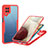 Custodia Silicone Trasparente Laterale 360 Gradi Cover MJ1 per Samsung Galaxy A12 5G Rosso