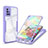 Custodia Silicone Trasparente Laterale 360 Gradi Cover MJ1 per Samsung Galaxy A71 4G A715 Viola