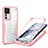 Custodia Silicone Trasparente Laterale 360 Gradi Cover MJ1 per Xiaomi Mi 12T Pro 5G Oro Rosa