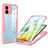 Custodia Silicone Trasparente Laterale 360 Gradi Cover MJ1 per Xiaomi Poco C50 Oro Rosa