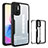 Custodia Silicone Trasparente Laterale 360 Gradi Cover MJ1 per Xiaomi POCO M3 Pro 5G Nero