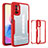Custodia Silicone Trasparente Laterale 360 Gradi Cover MJ1 per Xiaomi Redmi Note 11 SE 5G Rosso