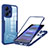 Custodia Silicone Trasparente Laterale 360 Gradi Cover MJ1 per Xiaomi Redmi Note 12 Explorer Blu