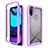 Custodia Silicone Trasparente Laterale 360 Gradi Cover per Motorola Moto E40 Viola