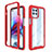Custodia Silicone Trasparente Laterale 360 Gradi Cover per Motorola Moto G100 5G Rosso