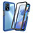 Custodia Silicone Trasparente Laterale 360 Gradi Cover per Oppo A16s Blu