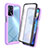 Custodia Silicone Trasparente Laterale 360 Gradi Cover per Oppo A16s Lavanda