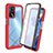 Custodia Silicone Trasparente Laterale 360 Gradi Cover per Oppo A54s Rosso