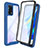 Custodia Silicone Trasparente Laterale 360 Gradi Cover per Oppo A95 4G Blu