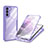 Custodia Silicone Trasparente Laterale 360 Gradi Cover per Samsung Galaxy S21 FE 5G Viola