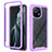 Custodia Silicone Trasparente Laterale 360 Gradi Cover per Xiaomi Mi 11 Lite 5G Viola