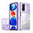 Custodia Silicone Trasparente Laterale 360 Gradi Cover QW1 per Xiaomi Redmi Note 11 Pro 5G Viola