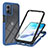 Custodia Silicone Trasparente Laterale 360 Gradi Cover YB1 per Motorola Moto G53 5G Blu