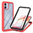 Custodia Silicone Trasparente Laterale 360 Gradi Cover YB1 per Samsung Galaxy A04E Rosso
