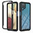 Custodia Silicone Trasparente Laterale 360 Gradi Cover YB1 per Samsung Galaxy A12 5G Nero