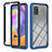 Custodia Silicone Trasparente Laterale 360 Gradi Cover YB1 per Samsung Galaxy A31 Blu