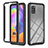 Custodia Silicone Trasparente Laterale 360 Gradi Cover YB1 per Samsung Galaxy A31 Nero