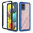 Custodia Silicone Trasparente Laterale 360 Gradi Cover YB1 per Samsung Galaxy M40S Blu