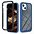 Custodia Silicone Trasparente Laterale 360 Gradi Cover YB2 per Apple iPhone 15 Blu