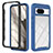 Custodia Silicone Trasparente Laterale 360 Gradi Cover YB2 per Google Pixel 8 5G Blu