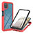 Custodia Silicone Trasparente Laterale 360 Gradi Cover YB2 per Samsung Galaxy A12 Nacho Rosso