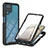 Custodia Silicone Trasparente Laterale 360 Gradi Cover YB2 per Samsung Galaxy A12 Nero