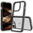 Custodia Silicone Trasparente Laterale 360 Gradi Cover ZJ1 per Apple iPhone 14 Pro Max Nero