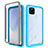 Custodia Silicone Trasparente Laterale 360 Gradi Cover ZJ1 per Google Pixel 4a 5G Cielo Blu