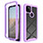 Custodia Silicone Trasparente Laterale 360 Gradi Cover ZJ1 per Google Pixel 5a 5G Lavanda