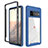 Custodia Silicone Trasparente Laterale 360 Gradi Cover ZJ1 per Google Pixel 6 Pro 5G Blu