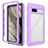 Custodia Silicone Trasparente Laterale 360 Gradi Cover ZJ1 per Google Pixel 7a 5G Lavanda