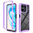 Custodia Silicone Trasparente Laterale 360 Gradi Cover ZJ1 per Huawei Honor X8a 4G Lavanda